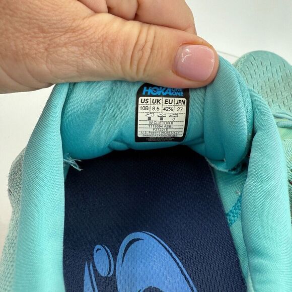 Hoka One One Clifton 8 Women's Size 10B Running Shoes Blue Teal - Picture 4 of 16